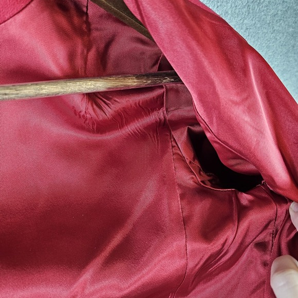 Pendleton VTG Single Breast V-Notch Lined Blazer USA Retro Red 100% Wool 4P - Picture 7 of 15